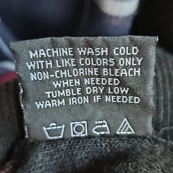 Vintage Retro Knit Sweater Men’s L – Black Windowpane Zip Collar Pullover - Picture 7 of 9